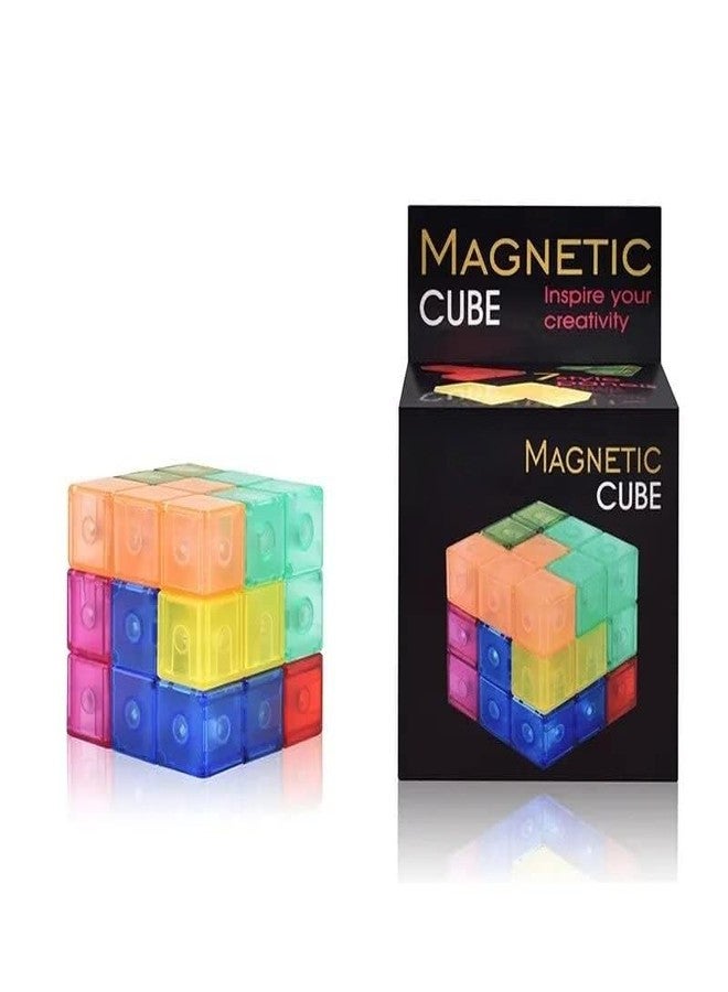 Qwick Click Magnetic Cube Building Blocks for Kids, 7 Multi Shapes DIY Puzzle Toy Set, Educational STEM Learning Construction Kit, Stress Relief & Creative Play Toy for Children & Adults - Image 1